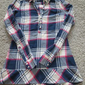 AEO Plaid LS Tunic Shirt - XS